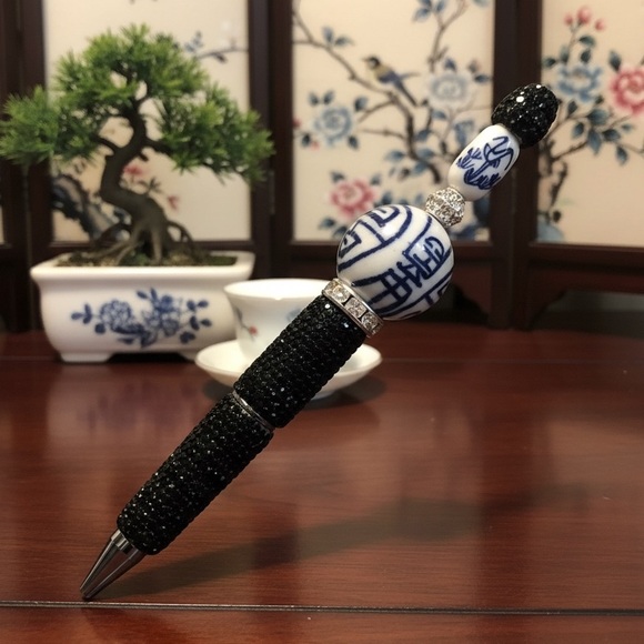 MADE BY ME 🖊️ Handmade Glass and/or Cloisonne' beaded PENS - Picture 6 of 12